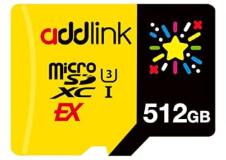 addlink TurboPlay Ad512GBMSXEX Carte mémoire microSD Express UHS-I, C10, U3, V30, Full HD, 4K, jusqu'à 880/750 Mo/s, NintendoSwitch 2, ROG Ally, Steam Deck, appareil de jeu 512 Go