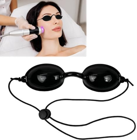 Lunette UV, Lunette UV Cabine Sans Trace PVC Anti Lumière Pulsee Intense Pour Solarium Luminothérapie, Lunettes De Protection Oculaire Pour Clinique De Beauté Ou à La Maison (Noir)