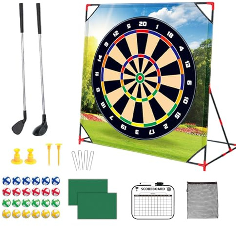 Battle Golf Spelset För Vuxna Och Barn - Inomhus/utomhus Puttingträning Med Slagmattan, Träningsvägg, 2 Putter - Familjebakgårdssport & Svingträningleksak B