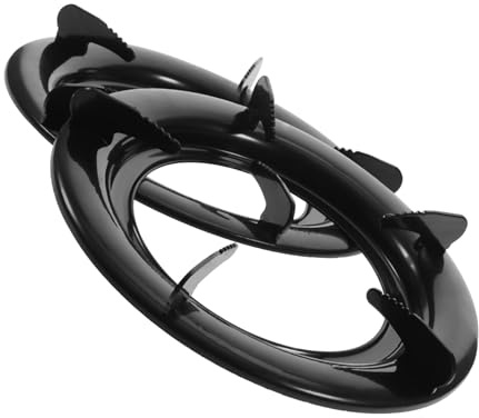 jojofuny Support de Poêle en Fer Rond 2pcs Noir Facile à Installer Cuisine Professionnelle Restaurant Hôtel Anti-glisse et Anti-basculement