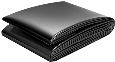 PINGSANL Rivestimento Laghetto Nero 1250 x 2700 cm in HDPE Pesci Rivestimenti Preformati Pre Tagliato per Piscina Giardino Laghetti, Fontane, Giardini Acquatici e Cascate, Nero
