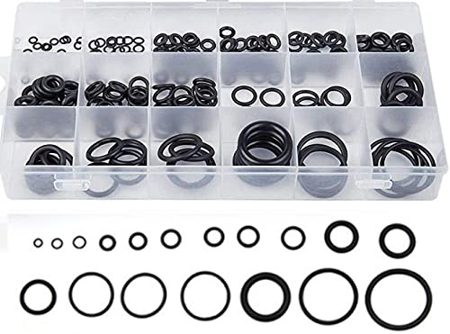 225 stycken Gummi Sortiment Kit, 18 storlekar O-ring Gummi Tätningstätningar Kit,Elektrisk gummiledare Tätningstätningar Ringuppsättning, Hydraulisk uppsättning, luftkonditioneringsbrickor, bil