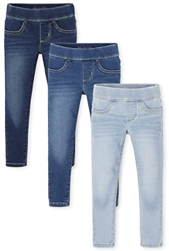 The Children's PlaceThe Children's Place Girls Stretch Denim Legging JeansStandardAzure Blue Wash/Glacier Wash/Willow Wash 3 Pack16