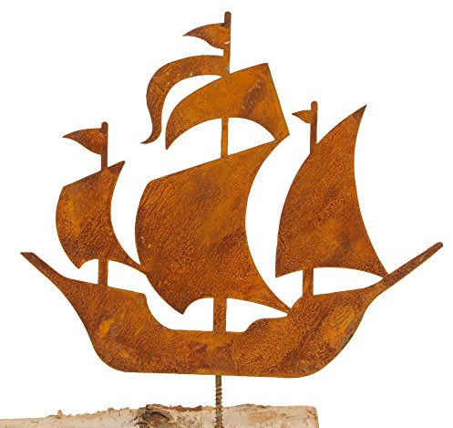 Fregatte rostige Deko, Segelboot zum Schrauben, alte Galeone Armada Schiff, Gartendeko