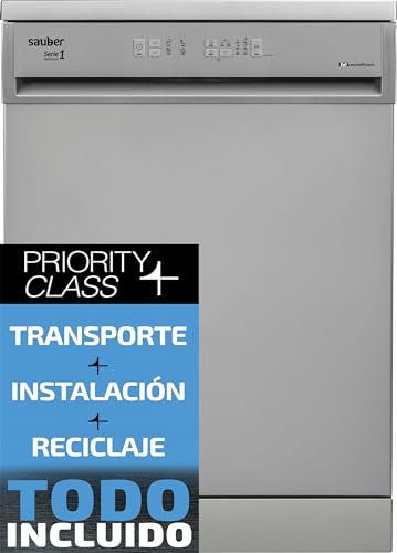 Sauber - Lavavajillas 60 cm Serie 1-DW6103XV - E - 12 Cubiertos - Inox - ENTREGA E INSTALACIÓN INCLUIDA EN DOMICILIO