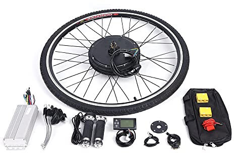 Qranseuyxy 28 tums cykelkonverteringssats, 1 000 W, 48 V, e-cykel, konverteringssats, bakhjul, elcykel, motor, konverteringssats med LCD-display, borstlösa motorer