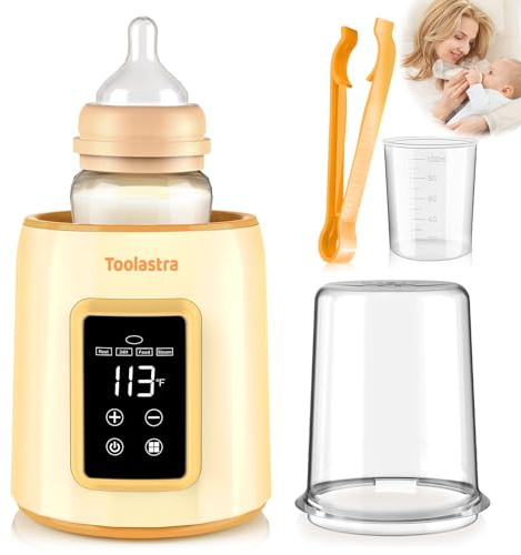 Bottle Warmer, Faster Heating Baby Milk Warmers for All Bottles with Accurate Temp Control Water Bath Tech and Auto Shut-Off, BPA-Free Multifunctional Bottle Warmer for Breastmilk and Formula
