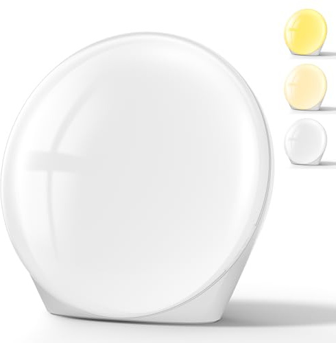 SUXIO Light Therapy Lamp - 10000 Lux Therapy Lights Lamp, 3 Timing & Mode Happy Lamp, Touch Control Sunlight Lamp with Memory Function, Portable Light Box Therapy Use As Lift Mood for Home,White