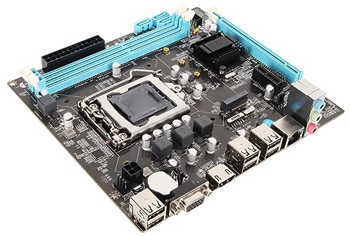 H61 LGA 1155 Gaming Motherboard, Micro ATX Computer Motherboard für LGA1155 Socket I3 I5 I7, Double DDR3, M.2 NVMe Ngff 100mbit / S LAN Sata2.0 USB2.0 Desktop Motherboar