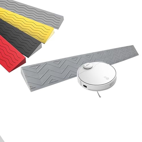 XMLYSMYS Rampa di Soglia in Plastica, Pedane per Carrozzina Disabili con Texture Antiscivolo, per Robot Aspirapolvere e Scale per Bagni per Animali Domestici(Grey,100x22x10cm)