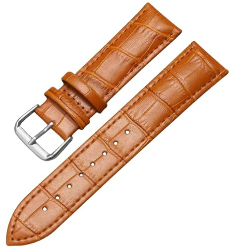 Aoeiwv Uhrenarmbänder Echtes Leder Uhrband Alligator Geprägtem Lederarmband Ersatzarmbänder Echtleder Armband 12 13 14 15 16 17 18 19 20 21 22 23 24 mm für Herren Damen