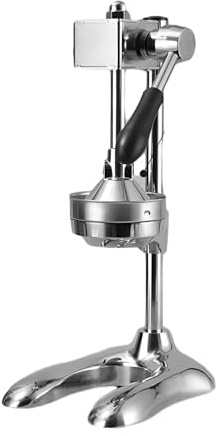 Manuell juicepress i gjutjärn, manuell fruktpress i rostfritt stål, effektiva juicepressar i rostfritt stål (silver/18 x 23 x 25)