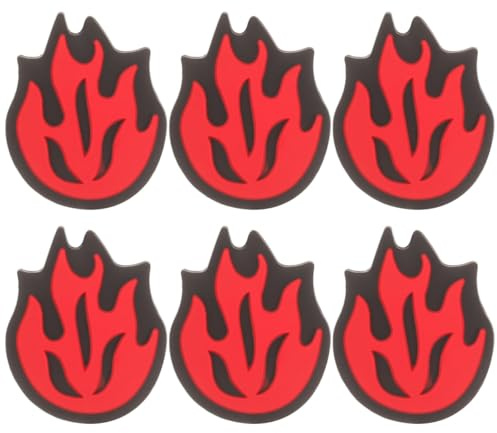 QUMIIRITY 6 Pezzi Ammortizzatori in Silicone a Forma di Fiamma per Racchette da Tennis, Smorzatori di Vibrazioni Piccoli per Maggiore Controllo e Comfort, Accessori Leggeri e Portatili
