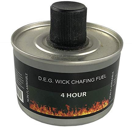 We Can Source It Ltd - Set of 6 Chafing Fuel Cans - 4 Hour Burn, Non-Flammable Liquid Wick Fuel - Safe, Re-Lightable, Cool-Touch Cans for Bain Maries, Chafing Dishes, Buffets & Catering Events