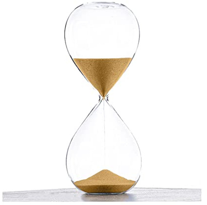 JLWM Clessidra Colorato Timer A Clessidra per Casa Soggiorno Ufficio Timers di Sabbia Orologio A Sabbia attività A Tempo Festival Compleanno I Regali-d'oro-30 Mins