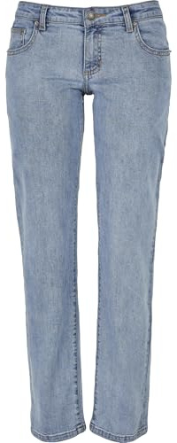 Urban Classics Pantalones Vaqueros Rectos de Cintura Baja para Mujer, Tinted Lightblue Washed, 27