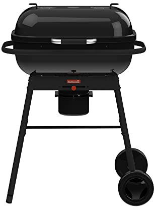 barbecook Magnus Original Holzkohlegrill BBQ mit grillrost aus Edelstahl, Grillen für 14 Personen, 85x64x110cm, Schwarz