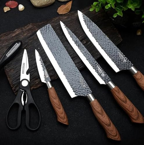 Generic Set de couteaux de cuisine en céramique Nakiri en acier inoxydable