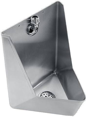 ZARBAILRE Kleines Urinal Aus Edelstahl 304, Stehendes Urinale für Männer, Dreieckiges Urinal Aus Edelstahl, Nicht Spülbares Urinale für öffentliche Toiletten in Hotels