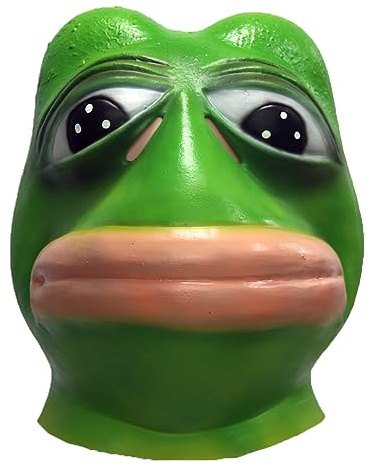ZDOVLZZPON Funny Frog Latex Mask – Realistic Animal Costume Mask for Adults, Hilarious Halloween Fancy Dress Accessory, Lightweight and Breathable Rubber Mask for Parties, Cosplay, and Pranks