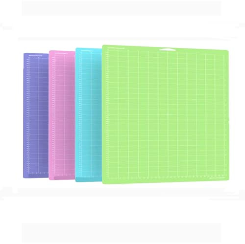 4PCS Alfombrillas de corte para Cricut, Alfombrillas de corte de repuesto para Cricut Explore Air 2/Air/One/Maker (StandardGrip, LightGrip, StrongGrip, FabricGrip) (A)