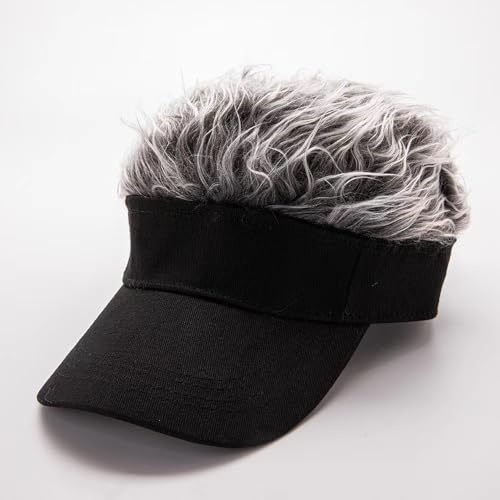 18 Stili Divertente Berretto Corto per Parrucca, Uomo Donna novità Hip Hop Cappello a Cuffia con Capelli Finti a Spillo Parrucca Corta a Melone Cappellino con Teschio da Proprietario Streetwear