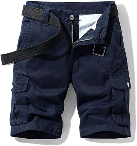Générique Short Bermuda Homme Cargo Coton Pantalon Court Pantalon de Travail