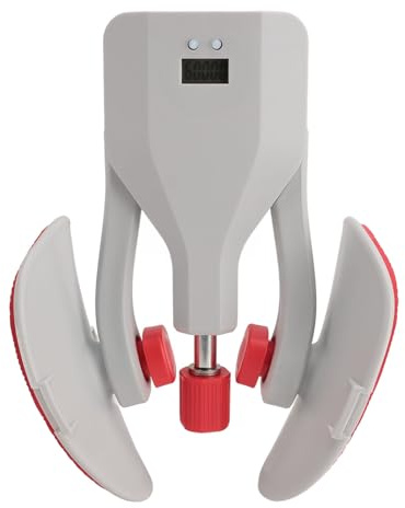 Wakects Maestro dei Muscoli della Coscia, Allenatore per Gambe con Resistenza Regolabile, Attrezzatura per Il Rafforzamento di 35 kg con Contatore Digitale per Allenamenti a Casa (Grey)