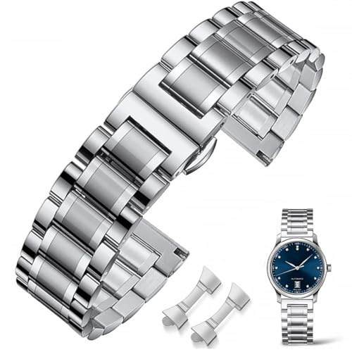 FOUUA Bracelet de Montre en Acier Inoxydable Métal Bracelet de Montre Deux interfaces 16 18 19 20 21 22 24 20mm Intelligent Remplacement Smart Watch Strappour Homme Femme