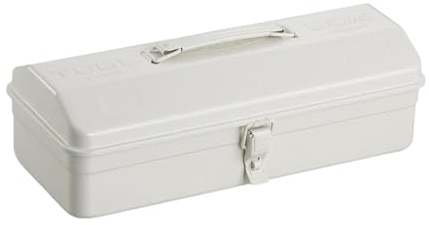 Toyo Steel Werkzeugkoffer Camber-top aus Stahl in der Farbe Weiß, 37,3x16,4x12,4 cm, Y-350-WH