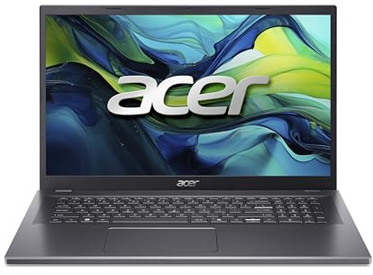 acer Aspire 17 (A17-51M-77Z7) Laptop, 17 FHD IPS Display, Intel Core i7-13620H, 16 GB RAM, 512 GB SSD, Intel UHD Graphics, Windows 11, QWERTZ Tastatur, grau