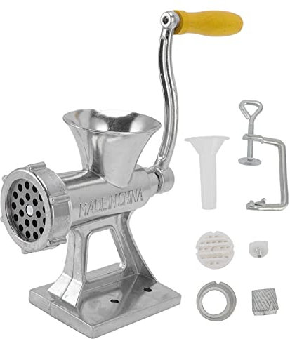 Aluminum Alloy Sausage Maker and Manual Meat Mincer, Manual Meat Grinder, Hand Operated Mincer for Making Homemade Burger Patties Pork, Suitable for Home Kitchen Restaurants Butcher Shops