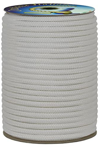 Corderie Italiane 006091714 Treccia ecopol bianca, 5 mm - 50 mt, corda multiuso, stabilizzata ai raggi U.V., resiste a intemperie, rottura 140 kg