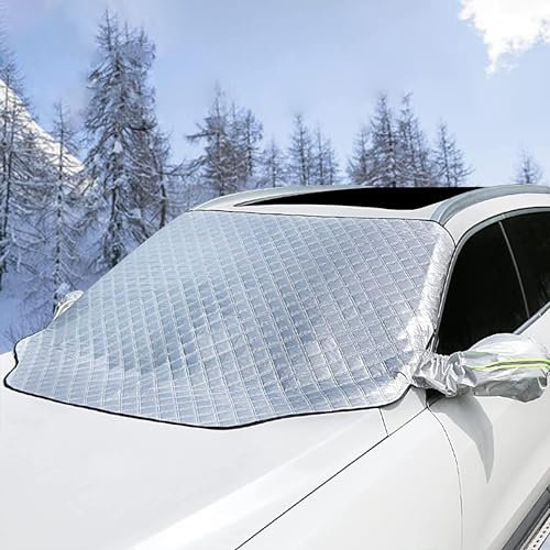 Scheibenabdeckung für KIA Sorento 2013-2023, Auto Frontscheibenabdeckung, Magnetische Schneeabdeckung mit Seitenspiegelabdeckung, Schnee, EIS, Frost, Sonne, UV-Staub, Wasserfest