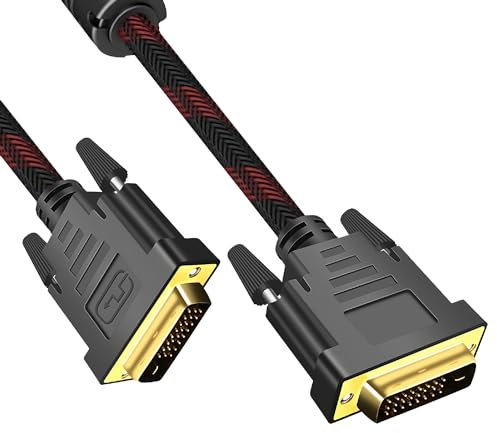 MMOBIEL DVI-Stecker - DVI-D Dual Link - Video Kabel Konverter unterstützt Monitor, PC, TV, Gaming, Projektor - 1080p Full HD 60Hz – Vergoldete Anschlüsse 3m