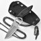 Omesio Neck Knife Drop Point Messer - inklusive Clip Kydex Scheide und Kugel Halskette zum umhängen Mini - aus starkem 5CR13MoV Stahl feststehend klein Fulltang Outdoor G10 Griff