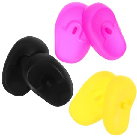 Ipetboom 3pares Cubre Orejas Tinte Fundas Orejas Silicona Para Teñir El Cabello Protección Contra Agua y