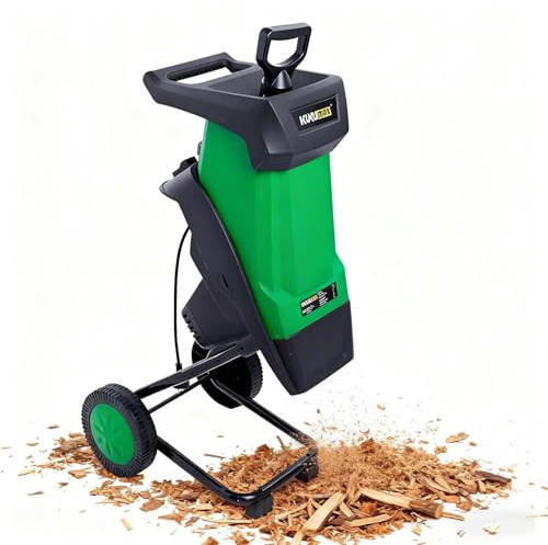 SIEEOUR 2400w Triturador De Jardín Eléctrico, Astilladora De Ramas 40mm Con Contenedor De Recogida Desmontable 50l, Triturador Portátil Para Procesamiento De Desechos De Jardín