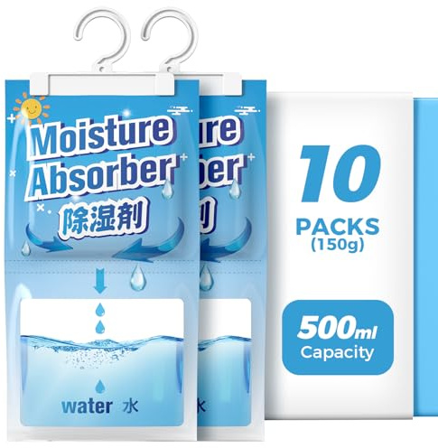 AROEVE 10 Packs x 150g (1.5 kg) Deumidificatori Armadio, 500ml Capacità