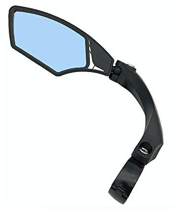 Hafny Handlebar Bike Mirror – HD Glass, Wide Angle, Adjustable 360° Rear View – Shatterproof, Anti-Glare, Premium, MTB, E-Bike, and Commuter Cycling Safety, HF-MR095 (Anti-glare Blue Left)