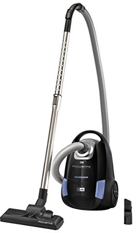 Rowenta City Space Bodenstaubsauger mit Beutel, 750 Watt, 2,5 L Fassungsvermögen, hohe Saugleistung auf harten Böden mit niedrigem Stromverbrauch, leicht und kompakt, schwarz/blau, RO2611EA