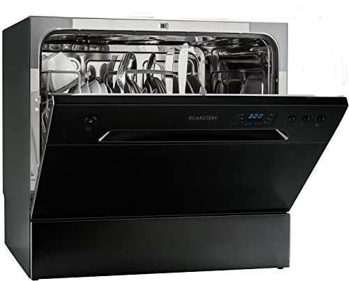 Klarstein Lavavajillas Pequeño Sobremesa, Mini Lavavajillas 6 Cubiertos, Lavavajillas Portatil de Sobremesa Silencioso 6 Programas, Lavavajillas Compacto de Mesa Sin Instalación Difícil para Casa