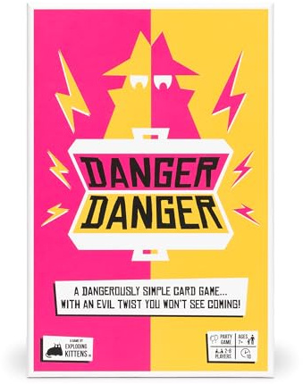 Exploding Kittens Danger Danger 2-8 Players - Ages 7+ - 10 Minutes to Play - Fast Paces Strategic Card Game - Party Game, Family Game Night, Kid and Adult Card Game
