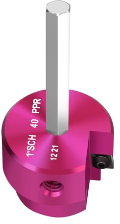 JYINCPED PVC Pipe Reamer 1-Inch Head,PVC Fitting Saver with 1/4-Inch Hex Shaft,Socket Saver Plastic Pipe Fitting Reamer Plumbing Tool for Schedule 40 CPVC ABS Scoket Hub Removing,Fit 1/2 Drills