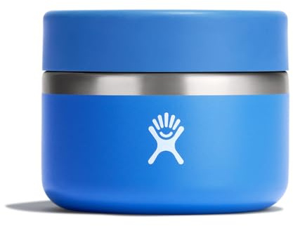Hydro Flask Food Jar – Insulated Stainless Steel, Snack Travel Container for Hot Food, Lunch, & Soup 12 Oz Cascade Blue