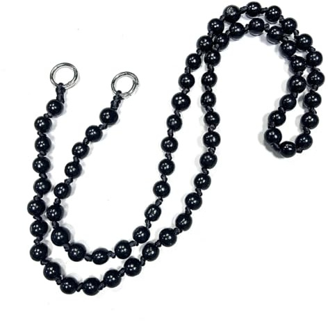 Hrlace Pärlor, mobiltelefonkedja, 120 cm, färgglada träpärlor, mobiltelefonsnodd, avtagbar telefonkedja, halsband, universell, anti-borttappad mobiltelefon, hängande chian fickkedja för kvinnor och