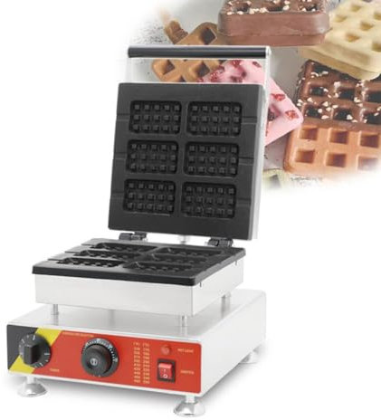 1500W Máquina para Hacer Gofres Calefacción De Doble Cara Gofrera Belga Acero Inoxidable Plancha para Gofres con Control De Temperatura Platos Antiadherentes para Waffles, Paninis, Hash Browns