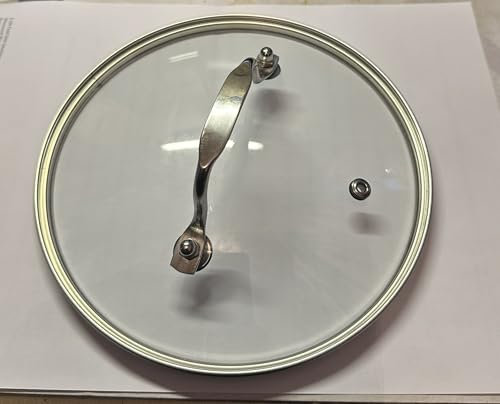 Tempered Glass Vented Pan Lid Saucepans, Wok, Glass Lid 16 CM Transparent - Stainless Steel Rim & Handle (16CM)
