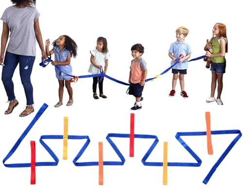 Corda da passeggio | Cinture di sicurezza colorate e guide per bambini piccoli, guinzaglio di sicurezza leggero e stabile con 12 manici per l'asilo, la scuola, le attività all'aperto e
