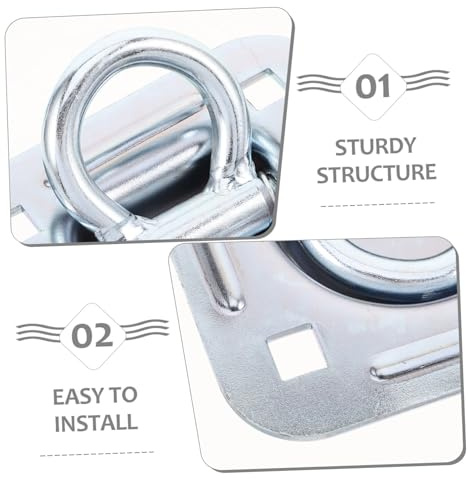 STOBAZA Anelli Ancoraggi Resistenti Molla Per Furgoni e Rimorchi Montaggio Filo Pavimento Per Carichi Sicuri Su Camion Camper e Barche